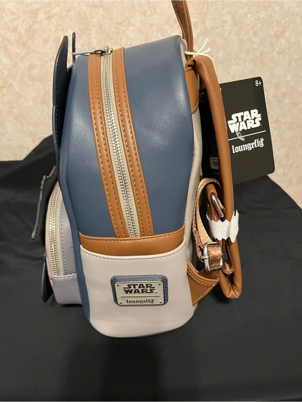 Kids Character Mini Backpack in Navy with Multicolor Ahsoka & Grogu Art